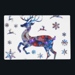 Christmas Reindeer Placemat<br><div class="desc">Christmas time when all wishes come true. You can add miracle and fabulousness in your life with original print like reindeer. Order as shown or customize with your own text and / or images.</div>