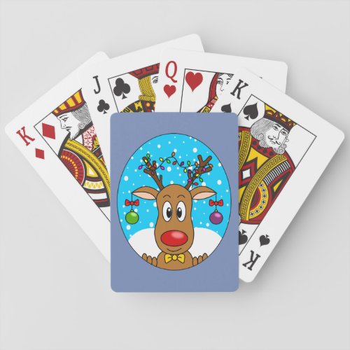 Christmas Reindeer Playing Cards