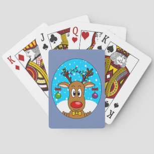 Christmas Reindeer Poker Cards