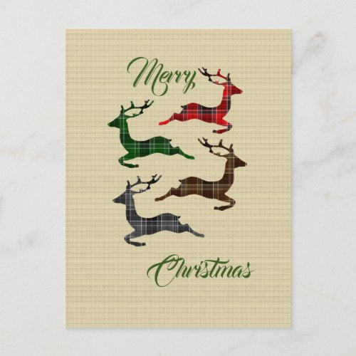 Christmas reindeer post card