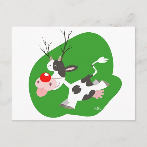 Christmas reindeer postcard