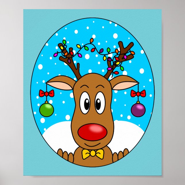 Christmas Reindeer Poster (Front)