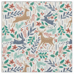 Christmas Reindeer &amp; Rabbits Fabric