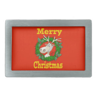 Christmas Reindeer reef. Belt Buckle