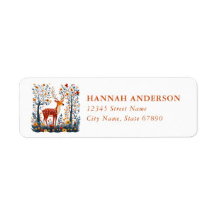 Christmas Reindeer Return Address Labels