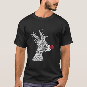 Christmas Reindeer Rudolph Red Nose T-Shirt