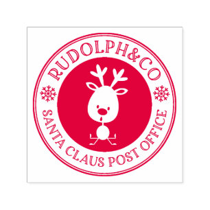 Christmas Reindeer Santa Claus Post Office Self-inking Stamp