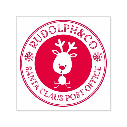 Christmas Reindeer Santa Claus Post Office Self_inking Stamp