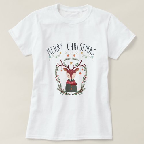 Christmas Reindeer Scandinavian Nordic Cozy Hygge T_Shirt