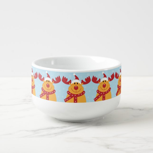 Christmas Reindeer Soup Mug (Front)