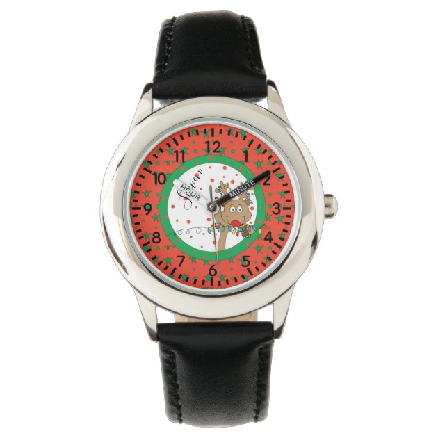 Personalized Christmas Reindeer Unisex Watch