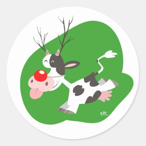 Christmas reindeer sticker