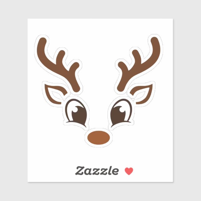 Christmas Reindeer  Sticker (Sheet)