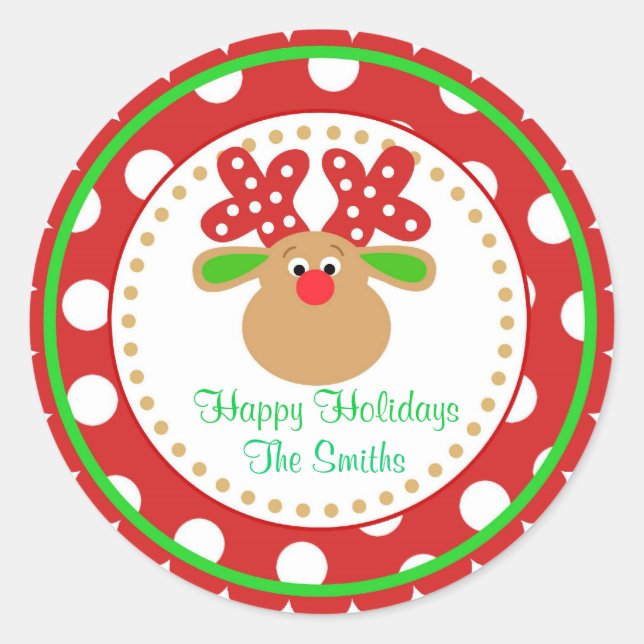 Christmas Reindeer stickers (Front)