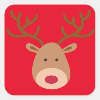 Christmas Reindeer Stickers - Sheet of 20
