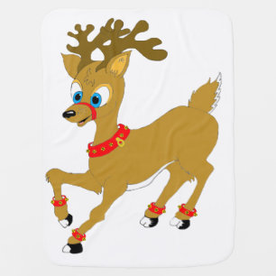 Christmas Reindeer Swaddle Blanket