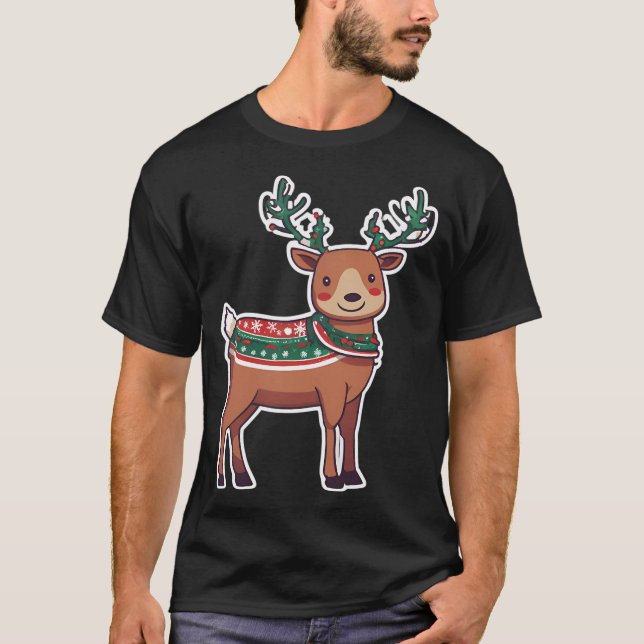 Christmas Reindeer T-Shirt (Front)