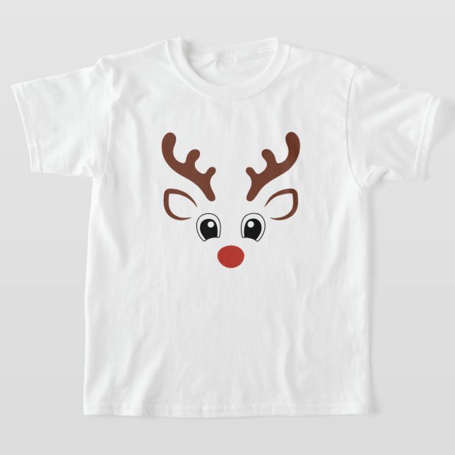 Christmas Reindeer  T-Shirt (Laydown)