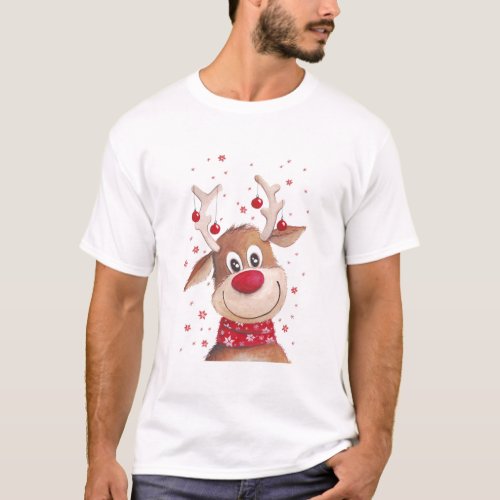 Christmas reindeer T_Shirt
