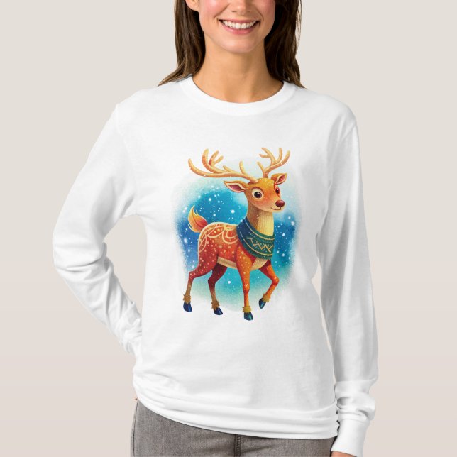 Christmas Reindeer T-Shirt (Front)