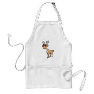 Christmas Reindeer Thug Life Adult Apron