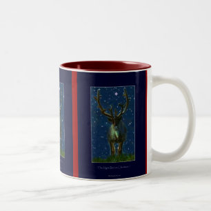 Christmas Reindeer Two-Tone Coffee Mug