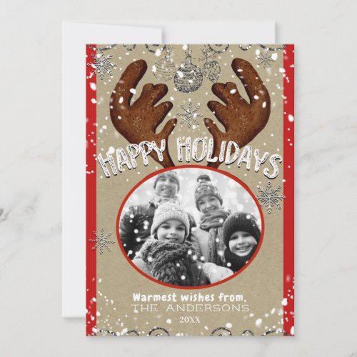 Christmas Reindeer Winter Snowflakes Holiday Photo