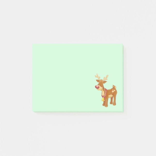 Christmas Reindeer with a Red Nose Post-it Notes (Front)