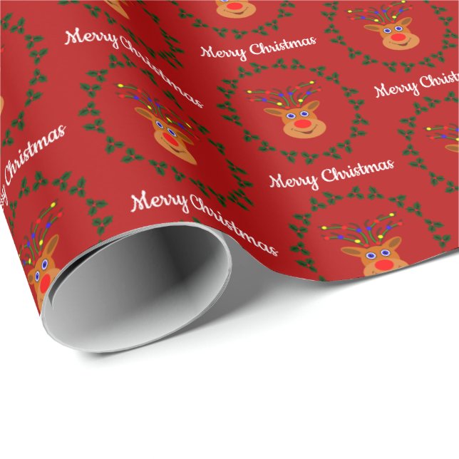 Christmas Reindeer Wrapping Paper (Roll Corner)