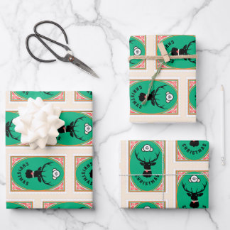 Christmas Reindeer Wrapping Paper Sheets
