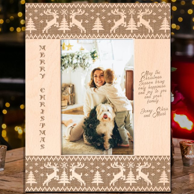 Christmas reindeers  jersey sweater pattern engraved frames (Creator Uploaded)