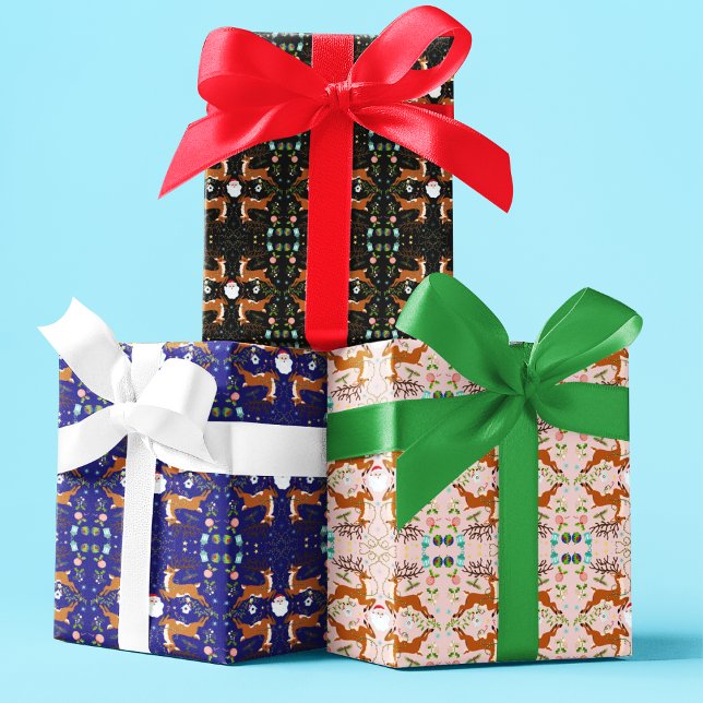 Christmas Reindeers Seamless Pattern Wrapping Paper Sheets (Creator Uploaded)