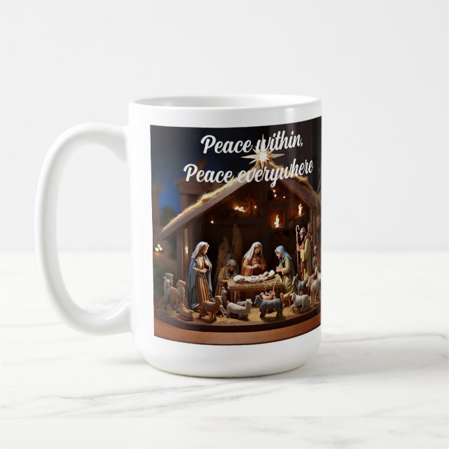 Christmas Religion Spiritual Nativity Scene  Coffee Mug (Left)