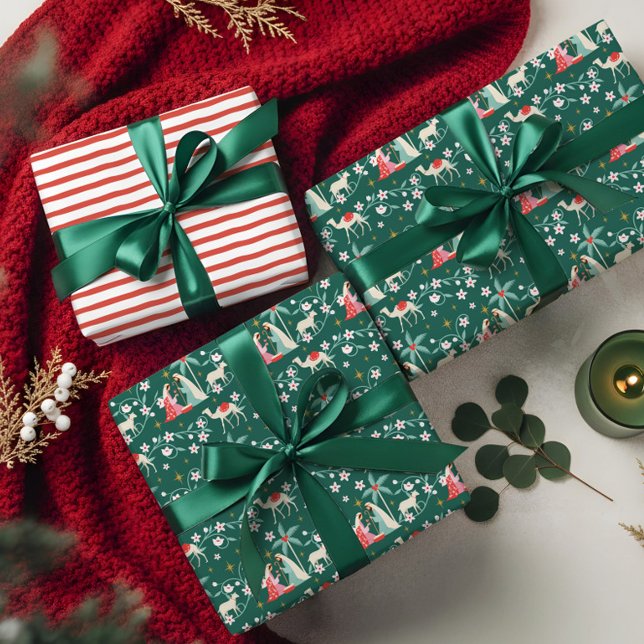 Christmas Religious Nativity Star Of Bethlehem Wrapping Paper Sheets (Christmas Religious Nativity Star Of Bethlehem Wrapping Paper Sheets)