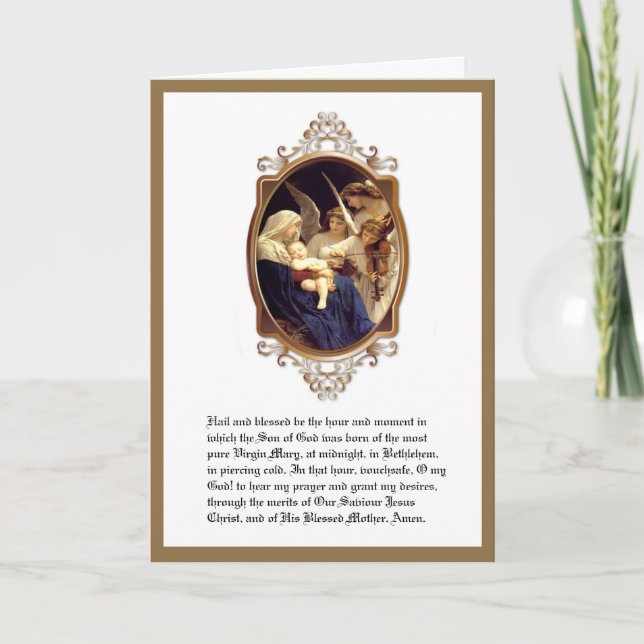 Christmas Religious St. Andrew Novena Virgin Mary  Holiday Card (Front)