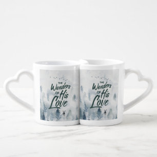 Christmas Religious Wonders of His Love Blessings Coffee Mug Set
