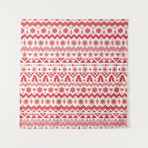 Christmas repeating design tapestry