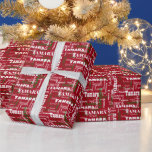 Christmas Repeating Name Red White Green Gift  Wrapping Paper<br><div class="desc">Wrap their Christmas gifts with their own name with this red Christmas repeating name personalized gift wrapping paper of red, white, and green wrapping paper sheets with a name graffiti pattern in various fonts! Your recipient will be so excited to see their name on their own wrapping paper with name...</div>