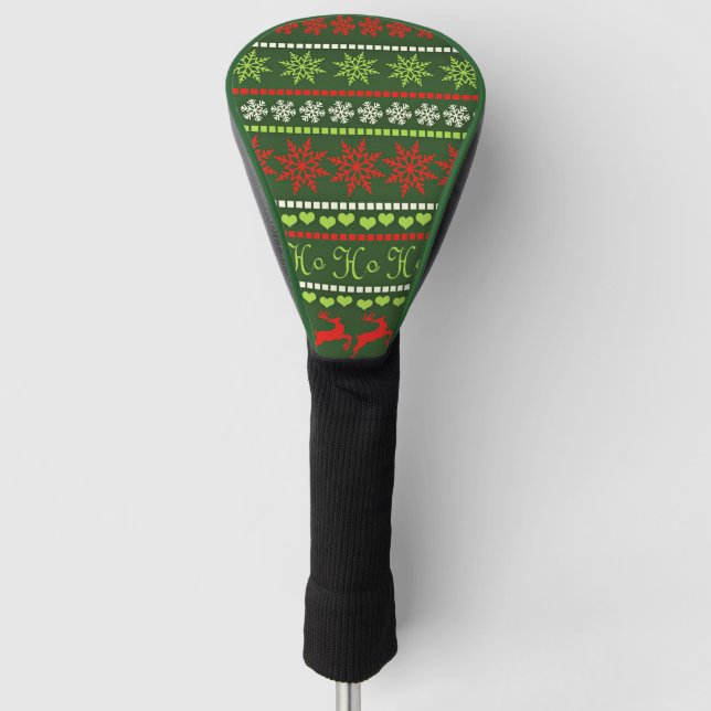 Christmas Repeating Pattern Golf Head Cover (Front)
