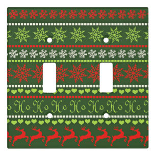 Christmas Repeating Pattern Light Switch Cover