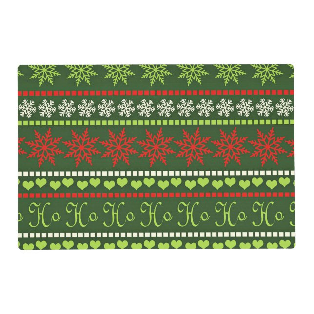 Christmas Repeating Pattern Placemat (Front)