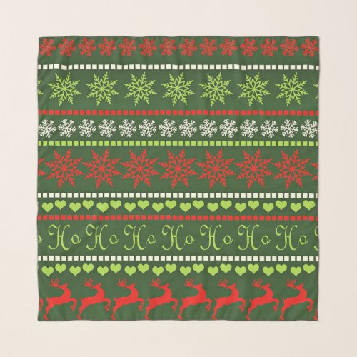 Christmas Repeating Pattern Scarf