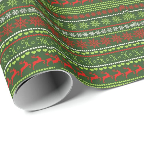 Christmas Repeating Pattern Wrapping Paper