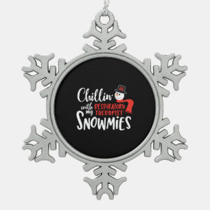 Christmas Respiratory therapist, therapy Snowflake Pewter Christmas Ornament