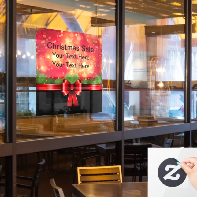 Christmas Retail Store Window Promotional Cling (Restaurant Window)