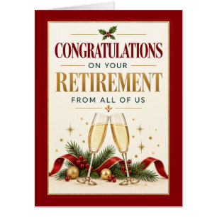Christmas Retirement From All of Us Card