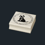 Christmas Retriever Custom Round Return Address Rubber Stamp<br><div class="desc">The perfect addition to your holiday mail! Christmas Golden Retriever Custom Round Return Address stamper features the Festive Christmas Golden Retriever Holiday Dog dressed in santa hat and striped scarf holding christmas ornament in its mouth, round typography, and a circle border. A classic design with a modern twist! Add your...</div>