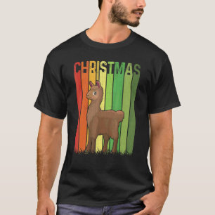 Christmas Retro Alpaca Cute Group Matching Xmas Ho T-Shirt