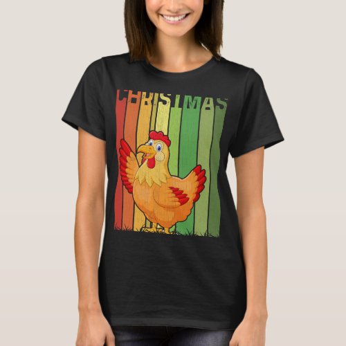 Christmas Retro Chicken Cute Group Matching Xmas H T_Shirt