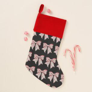 Christmas Retro Coquette Bow Xmas Candy Tree  Stocking